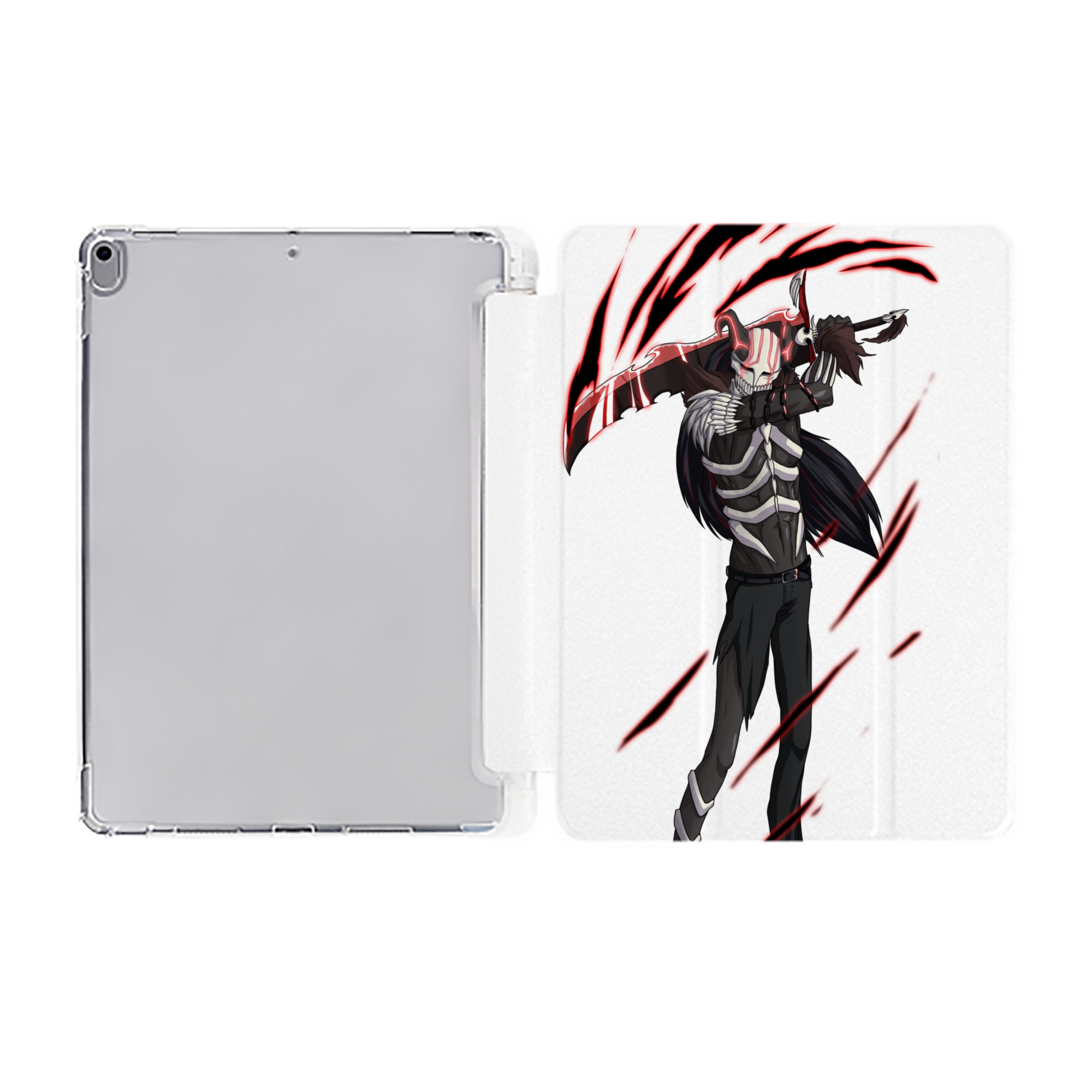 （画像用） ブリーチ 黒崎一護（くろさき いちご）BLEACH Kurosaki Ichigo IPad ケース ペン収納付き 三つ折りスタンド PUレザー×シリコン 対応機種9.5/10.5/10.9インチ